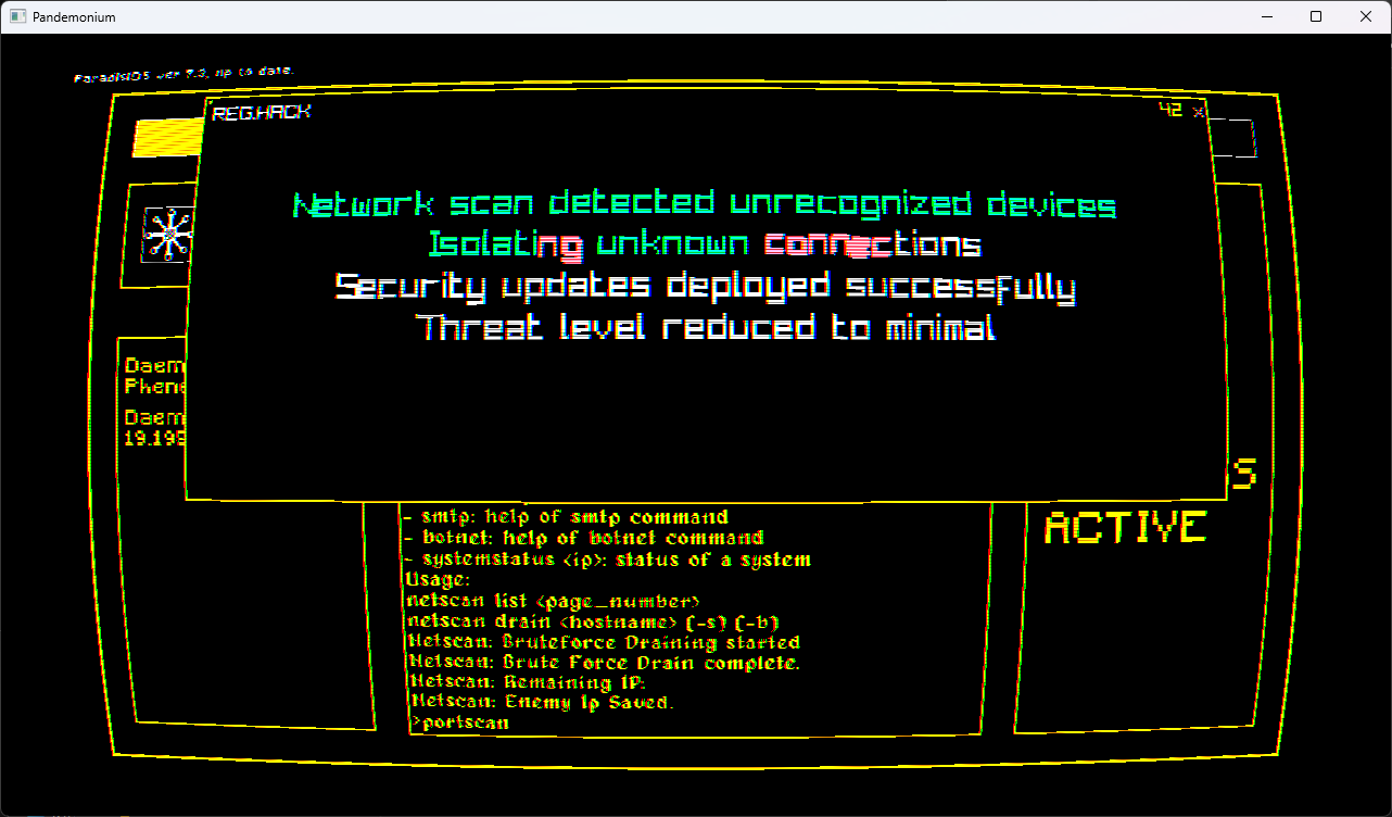 Screenshot: Typing Minigame