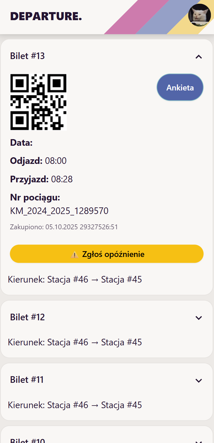 Screenshot: tickets